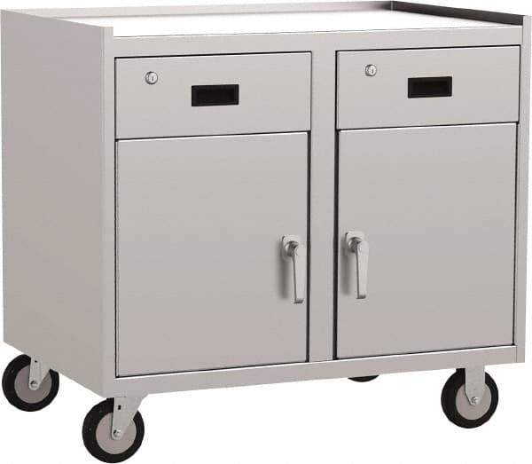Jamco - 36" Wide x 34" High x 18" Deep, Mobile Closed Cabinet - 1,200 Lb Capacity, 18" Shelf Clearance - Apex Tool & Supply