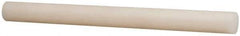 Made in USA - 1' Long, 3/8" Diam, PVDF / KYNAR Plastic Rod - ±0.2" Length Tolerance, +0.020/- 0.000" Diam Tolerance, Shore D-72 Hardness, Natural (Color) - Apex Tool & Supply