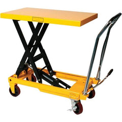 Wesco Industrial Products - 2,200 Lb Capacity Manual Hydraulic Scissor Lift Table - 15" to 39" Lift Height, 40" Platform Length x 20" Platform Width - Apex Tool & Supply