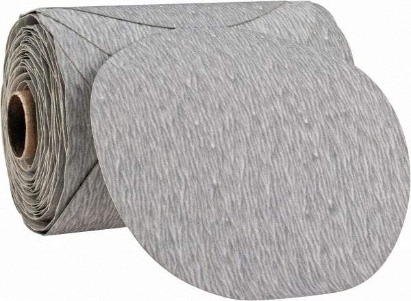 3M - 5" Diam, 400 Grit Silicon Carbide Adhesive PSA Disc - Super Fine Grade, Gray, A Weighted Backing, Flexible, Use with Random Orbital Sanders - Apex Tool & Supply