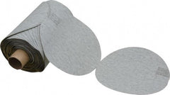 3M - 5" Diam, 320 Grit Silicon Carbide Adhesive PSA Disc - Extra Fine Grade, Gray, A Weighted Backing, Flexible, Use with Random Orbital Sanders - Apex Tool & Supply