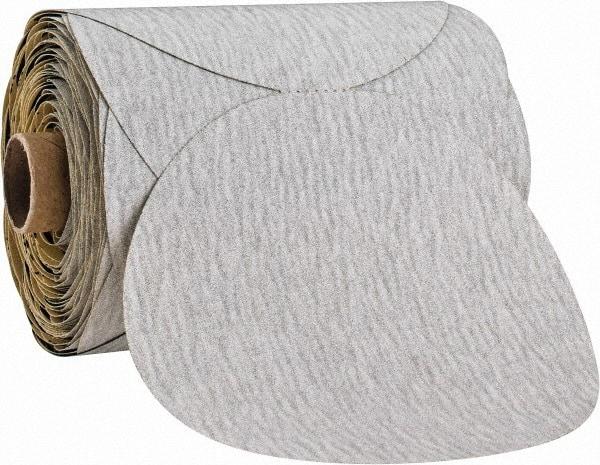 3M - 5" Diam, 150 Grit Silicon Carbide Adhesive PSA Disc - Fine Grade, Gray, A Weighted Backing, Flexible, Use with Random Orbital Sanders - Apex Tool & Supply