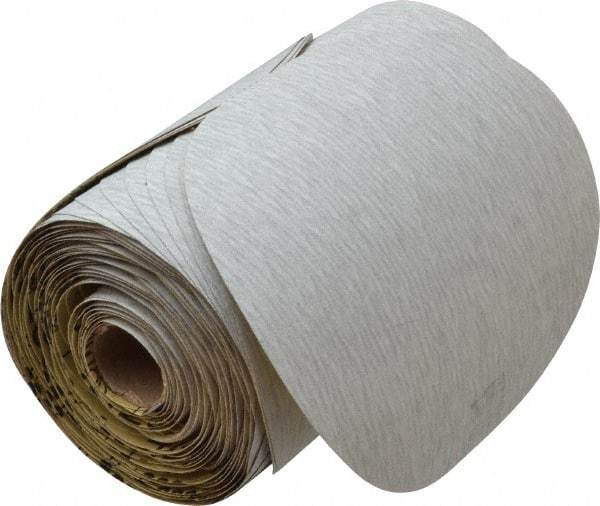3M - 6" Diam, 220 Grit Silicon Carbide Adhesive PSA Disc - Very Fine Grade, Gray, A Weighted Backing, Flexible, Use with Random Orbital Sanders - Apex Tool & Supply