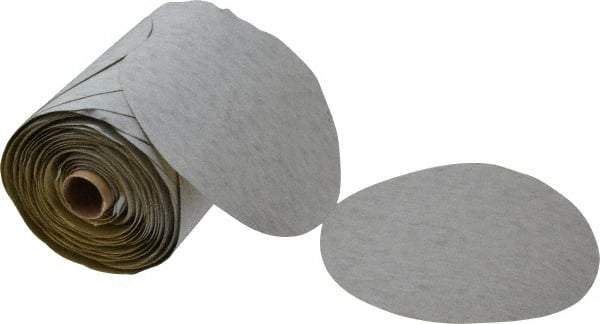 3M - 6" Diam, 100 Grit Silicon Carbide Adhesive PSA Disc - Very Fine Grade, Gray, A Weighted Backing, Flexible, Use with Random Orbital Sanders - Apex Tool & Supply