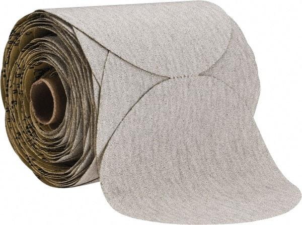 3M - 5" Diam, 80 Grit Silicon Carbide Adhesive PSA Disc - Medium Grade, Gray, A Weighted Backing, Flexible, Use with Random Orbital Sanders - Apex Tool & Supply