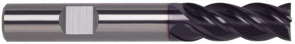Guhring - 1/4", 1-1/4" LOC, 1/4" Shank Diam, 3-1/4" OAL, 4 Flute, Solid Carbide Square End Mill - Single End, FIREX Finish, Spiral Flute, Variable° Helix, Centercutting, Right Hand Cut, Right Hand Flute, Series 4250 - Apex Tool & Supply