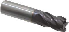 Guhring - 5/8", 3/4" LOC, 5/8" Shank Diam, 3" OAL, 4 Flute, Solid Carbide Square End Mill - Single End, FIREX Finish, Spiral Flute, 35/38° Helix, Centercutting, Right Hand Cut, Right Hand Flute, Series 3113 - Apex Tool & Supply