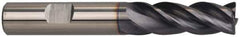 Guhring - 1", 1-1/2" LOC, 1" Shank Diam, 4" OAL, 4 Flute, Solid Carbide Square End Mill - Single End, Nano-A Finish, Spiral Flute, 36/38° Helix, Centercutting, Right Hand Cut, Right Hand Flute, Series 3080 - Apex Tool & Supply