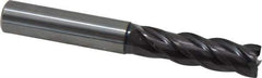 Guhring - 12mm, 36mm LOC, 12mm Shank Diam, 93mm OAL, 4 Flute, Solid Carbide Square End Mill - Single End, FIREX Finish, Spiral Flute, 35/38° Helix, Centercutting, Right Hand Cut, Right Hand Flute, Series 3839 - Apex Tool & Supply