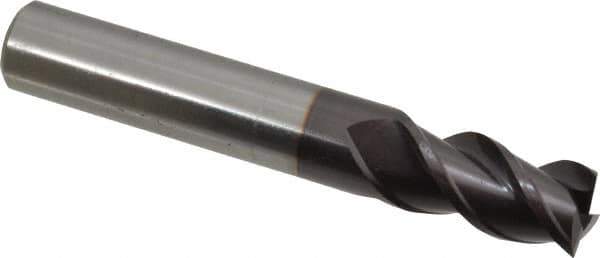 Guhring - 13mm, 22mm LOC, 13mm Shank Diam, 83mm OAL, 3 Flute, Solid Carbide Square End Mill - Single End, FIREX Finish, Spiral Flute, 45° Helix, Centercutting, Right Hand Cut, Right Hand Flute, Series 3741 - Apex Tool & Supply