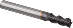 Guhring - 7.5mm, 16mm LOC, 7.5mm Shank Diam, 63mm OAL, 3 Flute, Solid Carbide Square End Mill - Single End, FIREX Finish, Spiral Flute, 45° Helix, Centercutting, Right Hand Cut, Right Hand Flute, Series 3741 - Apex Tool & Supply