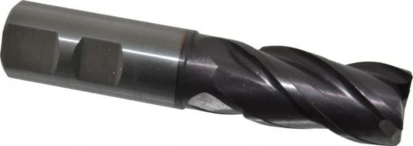Guhring - 25mm, 45mm LOC, 25mm Shank Diam, 121mm OAL, 4 Flute, Solid Carbide Square End Mill - Apex Tool & Supply