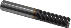 Guhring - 3/8", 7/8" LOC, 3/8" Shank Diam, 2-1/2" OAL, 6 Flute, Solid Carbide Square End Mill - Single End, FIREX Finish, Spiral Flute, 55° Helix, Centercutting, Right Hand Cut, Right Hand Flute, Series 3182 - Apex Tool & Supply