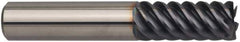 Guhring - 1/2", 6 Flute, Single End, Solid Carbide, 0.015" Corner Radius End Mill - 3" OAL, 45° Helix, Right Hand Flute, 1" LOC, Right Hand Cut - Apex Tool & Supply
