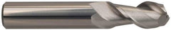 Guhring - 3/8", 7/8" LOC, 3/8" Shank Diam, 2-1/2" OAL, 2 Flute, Solid Carbide Square End Mill - Single End, Uncoated, Spiral Flute, 45° Helix, Centercutting, Right Hand Cut, Right Hand Flute, Series 3174 - Apex Tool & Supply