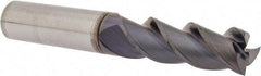 Guhring - 3/8", 1" LOC, 3/8" Shank Diam, 2-1/2" OAL, 3 Flute, Solid Carbide Square End Mill - Single End, FIREX Finish, Spiral Flute, 45° Helix, Centercutting, Right Hand Cut, Right Hand Flute, Series 3173 - Apex Tool & Supply
