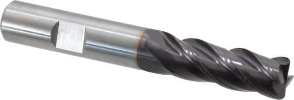 Guhring - 1/2", 4 Flute, Single End, Solid Carbide, 1/16" Corner Radius End Mill - 3-1/2" OAL, 35/38° Helix, Right Hand Flute, 1-1/4" LOC, Right Hand Cut - Apex Tool & Supply