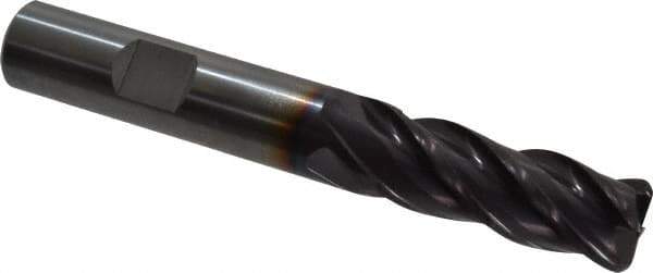 Guhring - 1/2", 4 Flute, Single End, Solid Carbide, 0.09" Corner Radius End Mill - 3-1/2" OAL, 35/38° Helix, Right Hand Flute, 1-1/4" LOC, Right Hand Cut - Apex Tool & Supply