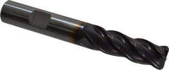 Guhring - 1/2", 4 Flute, Single End, Solid Carbide, 0.09" Corner Radius End Mill - 3-1/2" OAL, 35/38° Helix, Right Hand Flute, 1-1/4" LOC, Right Hand Cut - Apex Tool & Supply