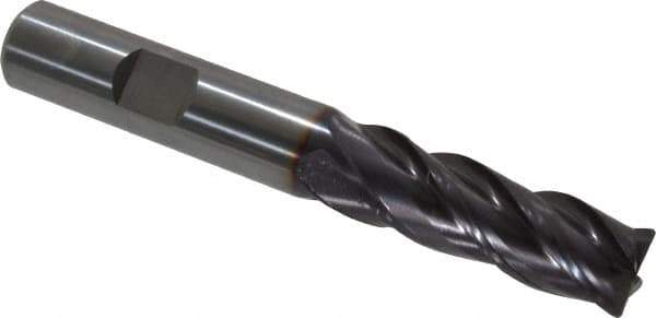 Guhring - 1/2", 4 Flute, Single End, Solid Carbide, 0.04" Corner Radius End Mill - 3-1/2" OAL, 35/38° Helix, Right Hand Flute, 1-1/4" LOC, Right Hand Cut - Apex Tool & Supply