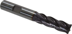 Guhring - 1/2", 4 Flute, Single End, Solid Carbide, 0.04" Corner Radius End Mill - 3-1/2" OAL, 35/38° Helix, Right Hand Flute, 1-1/4" LOC, Right Hand Cut - Apex Tool & Supply