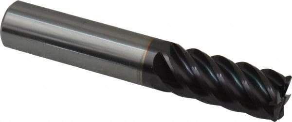 Guhring - 1/2", 6 Flute, Single End, Solid Carbide, 0.031" Corner Radius End Mill - 3" OAL, 45° Helix, Right Hand Flute, 1" LOC, Right Hand Cut - Apex Tool & Supply