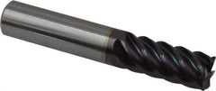 Guhring - 1/2", 6 Flute, Single End, Solid Carbide, 0.031" Corner Radius End Mill - 3" OAL, 45° Helix, Right Hand Flute, 1" LOC, Right Hand Cut - Apex Tool & Supply
