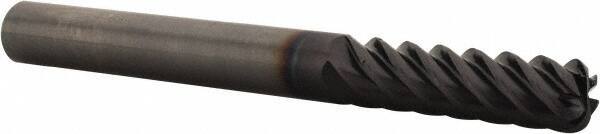 Guhring - 1/4", 6 Flute, Single End, Solid Carbide, 1/16" Corner Radius End Mill - 2-1/2" OAL, 45° Helix, Right Hand Flute, 3/4" LOC, Right Hand Cut - Apex Tool & Supply