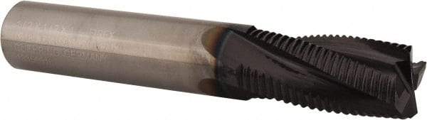 Guhring - 1/2" Diam, Fine Pitch, 1" LOC, 4 Flute Solid Carbide Roughing Square End Mill - FIREX Finish, 3" OAL, 1/2" Shank Diam, Single End, Centercutting - Apex Tool & Supply