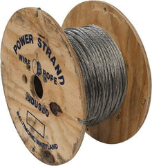 WorkSmart - 1/4" Diam, Aircraft Cable - 4,750 Lb Breaking Strength, 1 x 7 Single Strand - Apex Tool & Supply