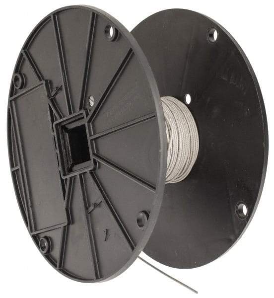 Value Collection - 1/16" x 3/64" Diam, Aircraft Cable - 270 Lb Breaking Strength, 7 x 7 Strand Core, Vinyl Coating - Apex Tool & Supply