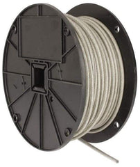 Value Collection - 3/16" x 3/32" Diam, Aircraft Cable - 920 Lb Breaking Strength, 7 x 7 Strand Core, Vinyl Coating - Apex Tool & Supply