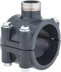 Value Collection - 2 x 1/2" PVC Plastic Pipe Clamp On Saddle with Viton O-Ring - Schedule 80, Pipe O.D. x SR Fipt End Connections - Apex Tool & Supply