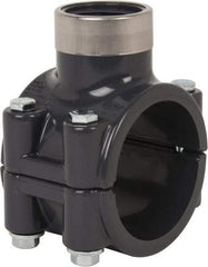 Value Collection - 2 x 1" PVC Plastic Pipe Clamp On Saddle with Viton O-Ring - Schedule 80, Pipe O.D. x SR Fipt End Connections - Apex Tool & Supply