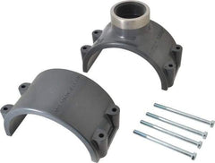 Value Collection - 6 x 2" PVC Plastic Pipe Clamp On Saddle with Viton O-Ring - Schedule 80, Pipe O.D. x SR Fipt End Connections - Apex Tool & Supply