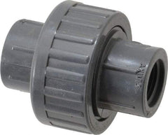 Value Collection - 3/8" PVC Plastic Pipe Union with EPDM O-Ring - Schedule 80, FIPT x FIPT End Connections - Apex Tool & Supply