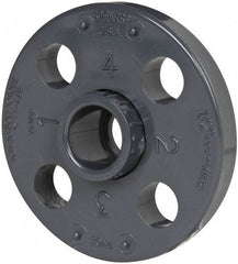 Value Collection - 1/2" Pipe, 3-1/2" OD, PVC Socket Pipe Flange - Schedule 80, Gray - Apex Tool & Supply