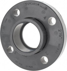 Value Collection - 2-1/2" Pipe, 7" OD, PVC Socket Pipe Flange - Schedule 80, Gray - Apex Tool & Supply