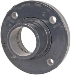 Value Collection - 3" Pipe, 7-1/2" OD, PVC Spigot Pipe Flange - Schedule 80, Gray - Apex Tool & Supply