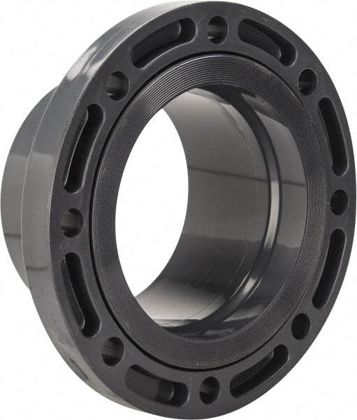 Value Collection - 8" Pipe, 13-1/2" OD, PVC Spigot Pipe Flange - Schedule 80, Gray - Apex Tool & Supply