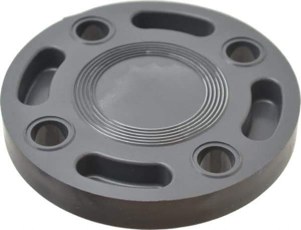 Value Collection - 1-1/2" Pipe, 5" OD, PVC Blind Pipe Flange - Schedule 80, Gray - Apex Tool & Supply