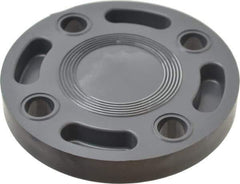 Value Collection - 1-1/2" Pipe, 5" OD, PVC Blind Pipe Flange - Schedule 80, Gray - Apex Tool & Supply
