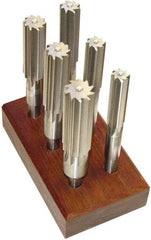 Made in USA - 5/8" to 1-1/2", Chucking Reamer Set - Straight Flute, Right Hand Cut, 10 Pieces - Apex Tool & Supply