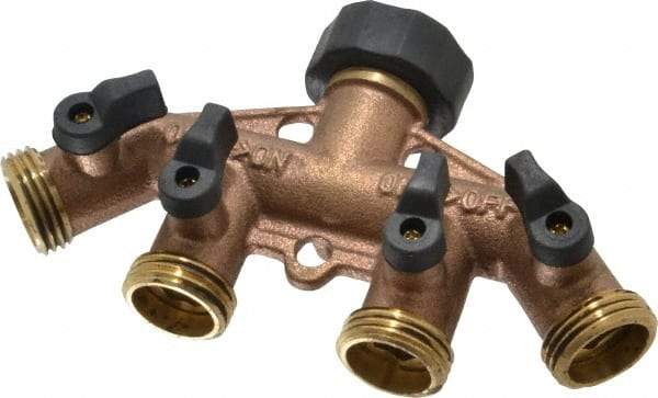 Midwest Control - 3/4 NH Garden Hose Coupler - Brass, Female Swivel Nut to Male Hose Connector - Apex Tool & Supply