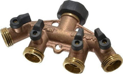 Midwest Control - 3/4 NH Garden Hose Coupler - Brass, Female Swivel Nut to Male Hose Connector - Apex Tool & Supply