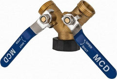 Midwest Control - 3/4 NH Garden Hose Coupler - Brass, Female Swivel Nut to Male Hose Connector - Apex Tool & Supply