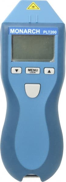 Made in USA - Accurate up to 0.01 (Optical) and 1.0 (Contact), 0.001 to 10 RPM Resolution, Contact and Noncontact Tachometer - Exact Industrial Supply