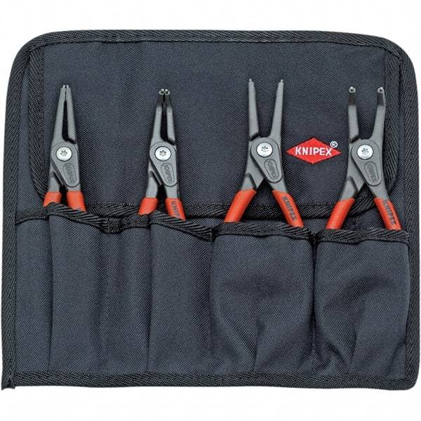 Knipex - 4 Piece Snap Ring Plier Set - Comes in Tool Roll - Apex Tool & Supply