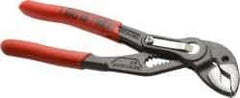 Knipex - 6" OAL, 1-1/4" Max Capacity, 0.7" Jaw Length, 11 Position Adjustable Tongue & Groove Pliers - Self-Gripping V-Jaws, Standard Head, Nonslip Plastic Handles - Apex Tool & Supply