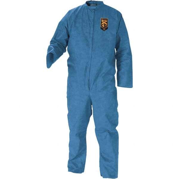 KleenGuard - Size 3XL SMS General Purpose Coveralls - Blue, Zipper Closure, Open Cuffs, Open Ankles - Apex Tool & Supply